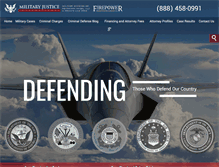 Tablet Screenshot of militaryjusticeinternational.com